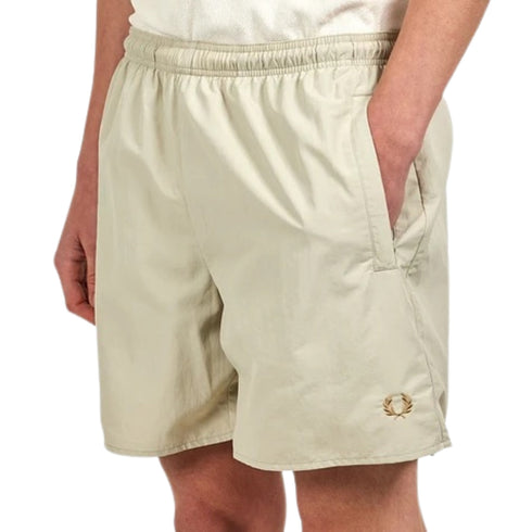 Fred Perry S7179 P04 Light Oyster Swim Shorts Mens XS