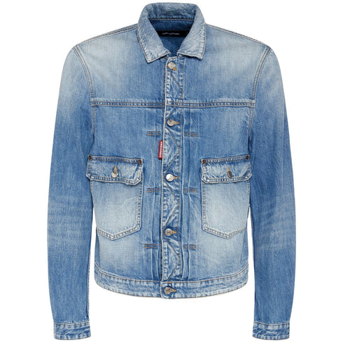 Dsquared2 Heritage Boxy Denim Jacket Navy Blue W32