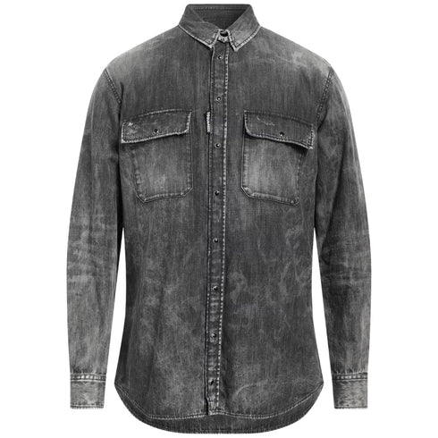 DSQUARED2 Regular Fit Faded Black Denim Shirt W32
