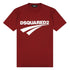 Dsquared2 Cigarette Fit Brand Logo Burgundy T-Shirt M