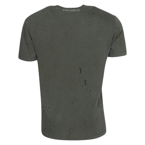 Dsquared2 I See You Logo Military Green T-Shirt M