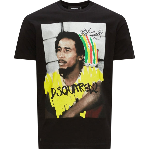 Dsquared2 Cool Fit Bob Marley Logo Black T-Shirt XS