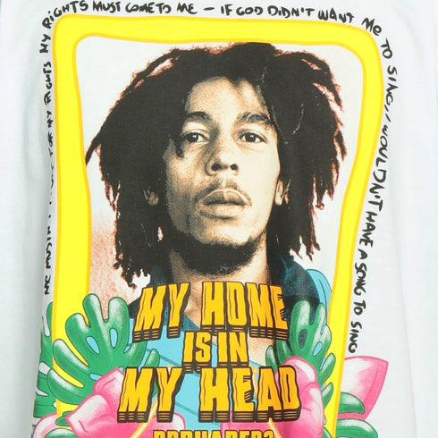 Dsquared2 Skater Fit Home Is In My Head Logo White T-Shirt XS