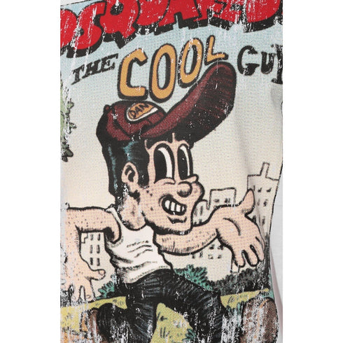 DSQUARED2 Cigarette Fit The Cool Guy Print White T-Shirt M