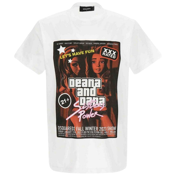 DSQUARED2 Deana And Dana Graphic White T-Shirt XS