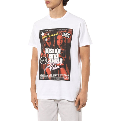 DSQUARED2 Deana And Dana Graphic White T-Shirt XS