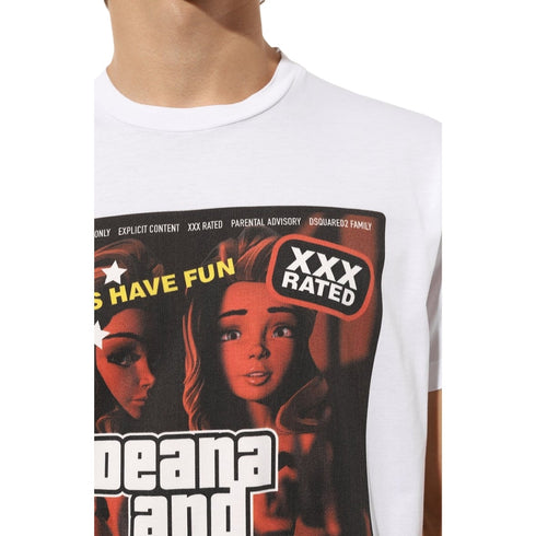 DSQUARED2 Deana And Dana Graphic White T-Shirt XS
