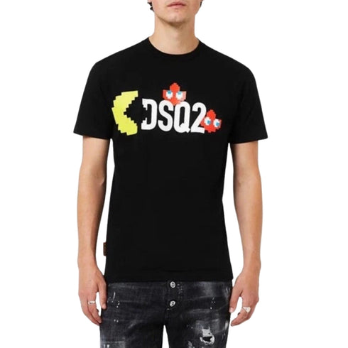 DSQUARED2 Pac Man DSQ2 Logo Black T-Shirt S