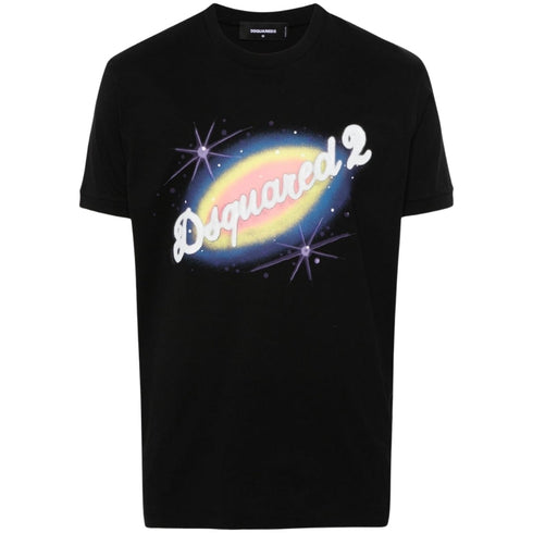 Dsquared2 Galaxy Design Black T-Shirt S