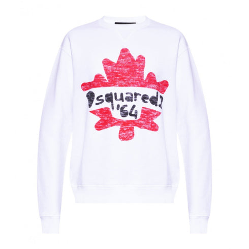DSQUARED2 S71GU0495 S25042 100 WHITE SWEATER Mens S