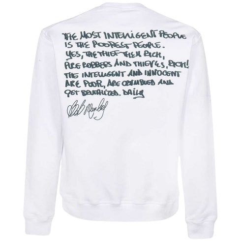Dsquared2 Bob Marley Cool Fit White Sweatshirt XS