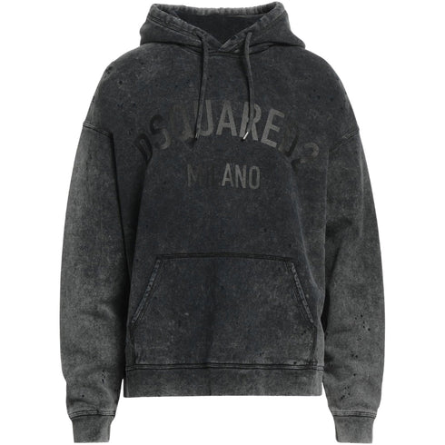 DSQUARED2 Milano Destroyed Faded Look Grey Hoodie S
