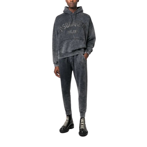 DSQUARED2 Milano Destroyed Faded Look Grey Hoodie S