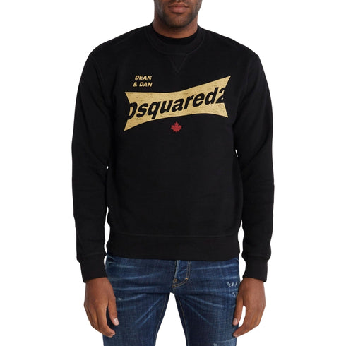 Dsquared2 Cool Fit Logo Black Crew Neck Jumper XS