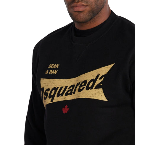 Dsquared2 Cool Fit Logo Black Crew Neck Jumper XS