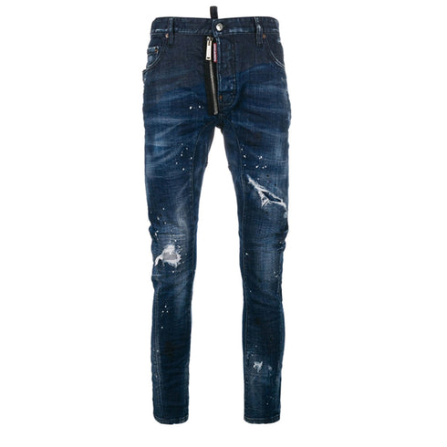 Dsquared2 Tidy Biker Jean Dark Blue Denim Pants W42