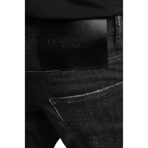 Dsquared2 Sexy Twist Jean Black Denim Pants W32