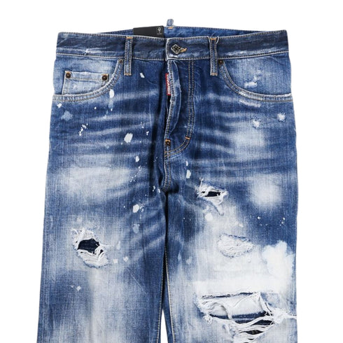 Dsquared2 Roadie Jean Blue Distressed Denim Pants W28
