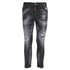 Dsquared2 Skater Jean Reinforced Ripped Black Jeans W34 / 32L
