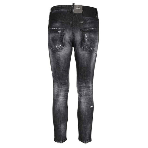 Dsquared2 Skater Jean Reinforced Ripped Black Jeans W34 / 32L