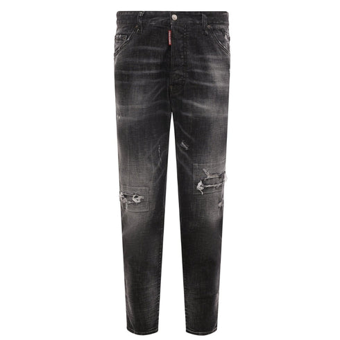 Dsquared2 Relax Long Crotch Reinforced Ripped Black Jeans W32 / 32L