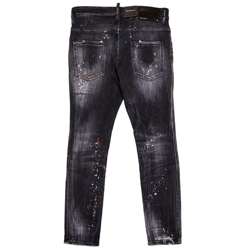 Dsquared2 Super Twinky Jean Black Ripped Denim Pants W38
