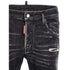 DSQUARED2 Skater Jean Destroyed Reinforced Denim Black Jeans W30