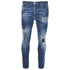 DSQUARED2 Skater Jean Destroyed Reinforced Paint Splash Effect Blue Jeans W30