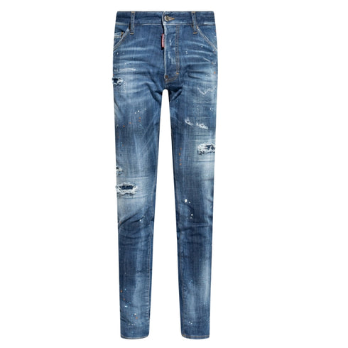 Dsquared2 Cool Guy Jean Blue Reinforced Ripped Wash Jeans W34 / 32L