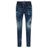 DSQUARED2 Skater Jean Destroyed Reinforced Patch Blue Jeans W34