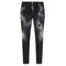 Dsquared2 Skater Jean Paint Splatter Faded Black Wash Jeans S71Lb1373 S30503 900