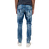 DSQUARED2 Skater Jean Faded Bleached Splash Effect Blue Jeans W34