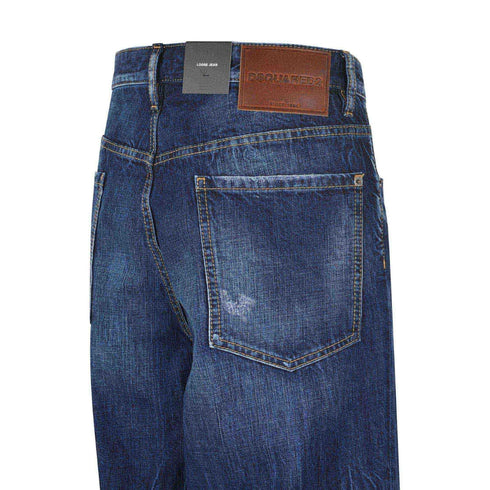 Dsquared2 Be Cool Be Nice Wash Loose Jeans Navy Blue W26