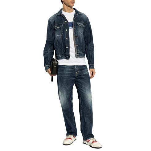 Dsquared2 Be Cool Be Nice Wash Loose Jeans Navy Blue W26