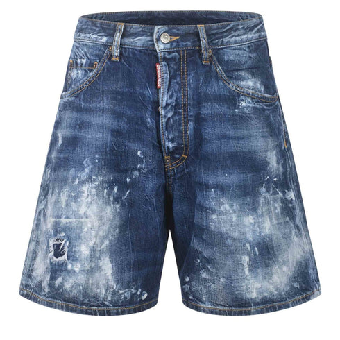 Dsquared Boxer Shorts Style Blue Denim Shorts W32