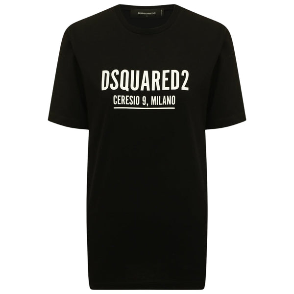 DSQUARED2 Ceresio 9 Milano Logo Black T-Shirt XXS
