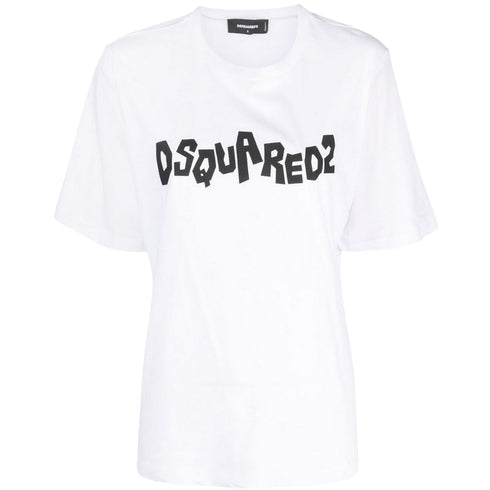 DSQUARED2 Contrast Brand Logo White T-Shirt XS