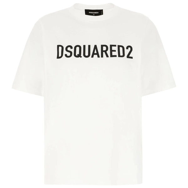 DSQUARED2 Bold Logo Loose Fit White T-Shirt XS