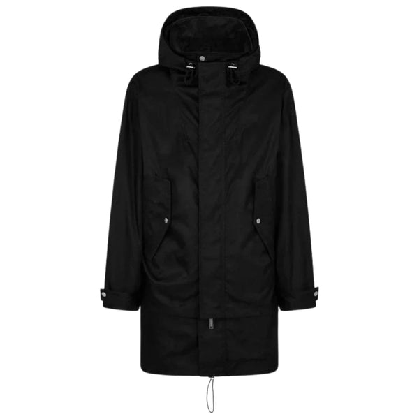 DSQUARED2 Fish Tail Long Black Parka Jacket W36