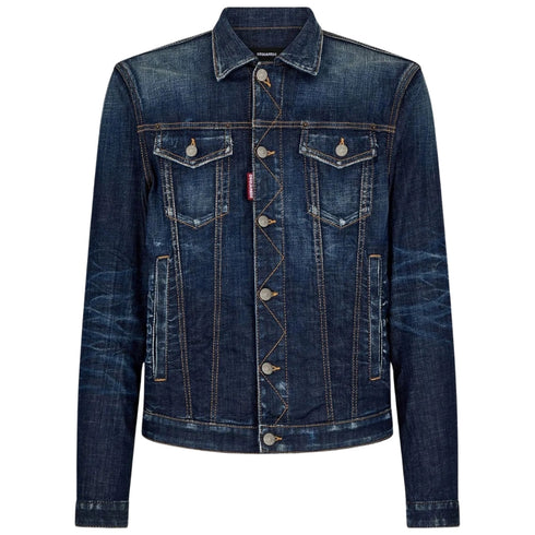 Dsquared2 Dark Navy Blue Denim Jacket M