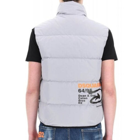 Dsquared2 S74Fb0283 S53353 6495 Arrow Puff Vest Down Jacket 857 Light Grey Gilet Mens