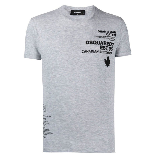 DSQUARED2 CHIC DAN FIT S74GD0821 S22146 857M MEDIUM GREY MELANGE T-SHIRT Mens M