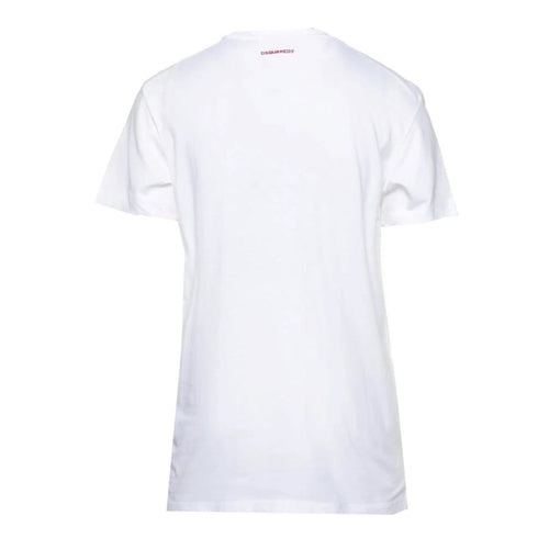 Dsquared2 Cigarette Fit Bubble DSQ2 Logo White T-Shirt XS