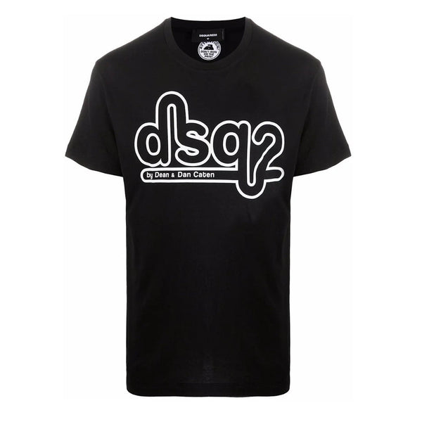 Dsquared2 Cigarette Fit Bubble DSQ2 Logo Black T-Shirt XS