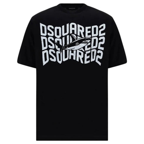 Dsquared2 Shark Design Black T-Shirt M
