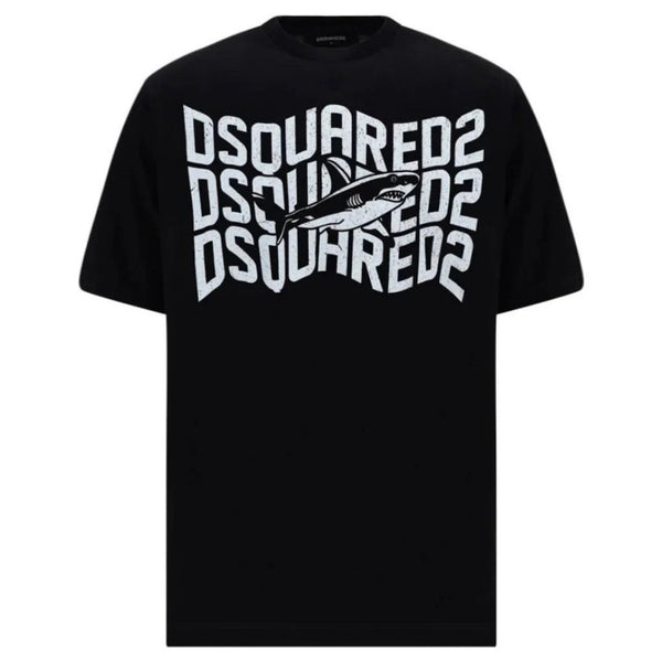 Dsquared2 Shark Design Black T-Shirt M