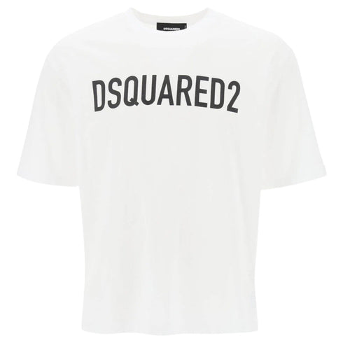 DSQUARED2 Loose Fit Brand Logo White T-Shirt S