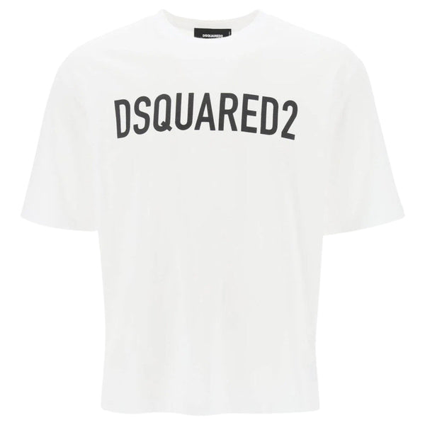 DSQUARED2 Loose Fit Brand Logo White T-Shirt S