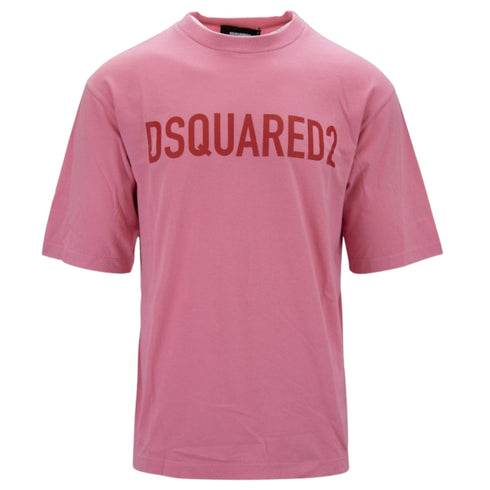 DSQUARED2 Loose Fit Brand Logo Pink T-Shirt M