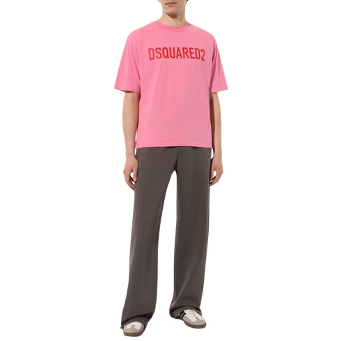 DSQUARED2 Loose Fit Brand Logo Pink T-Shirt M
